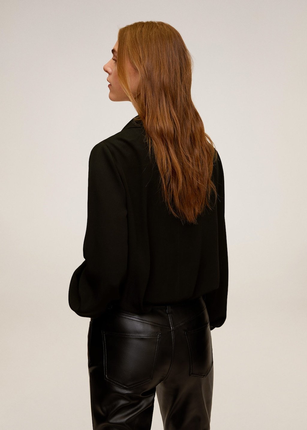 Wide lapel blouse