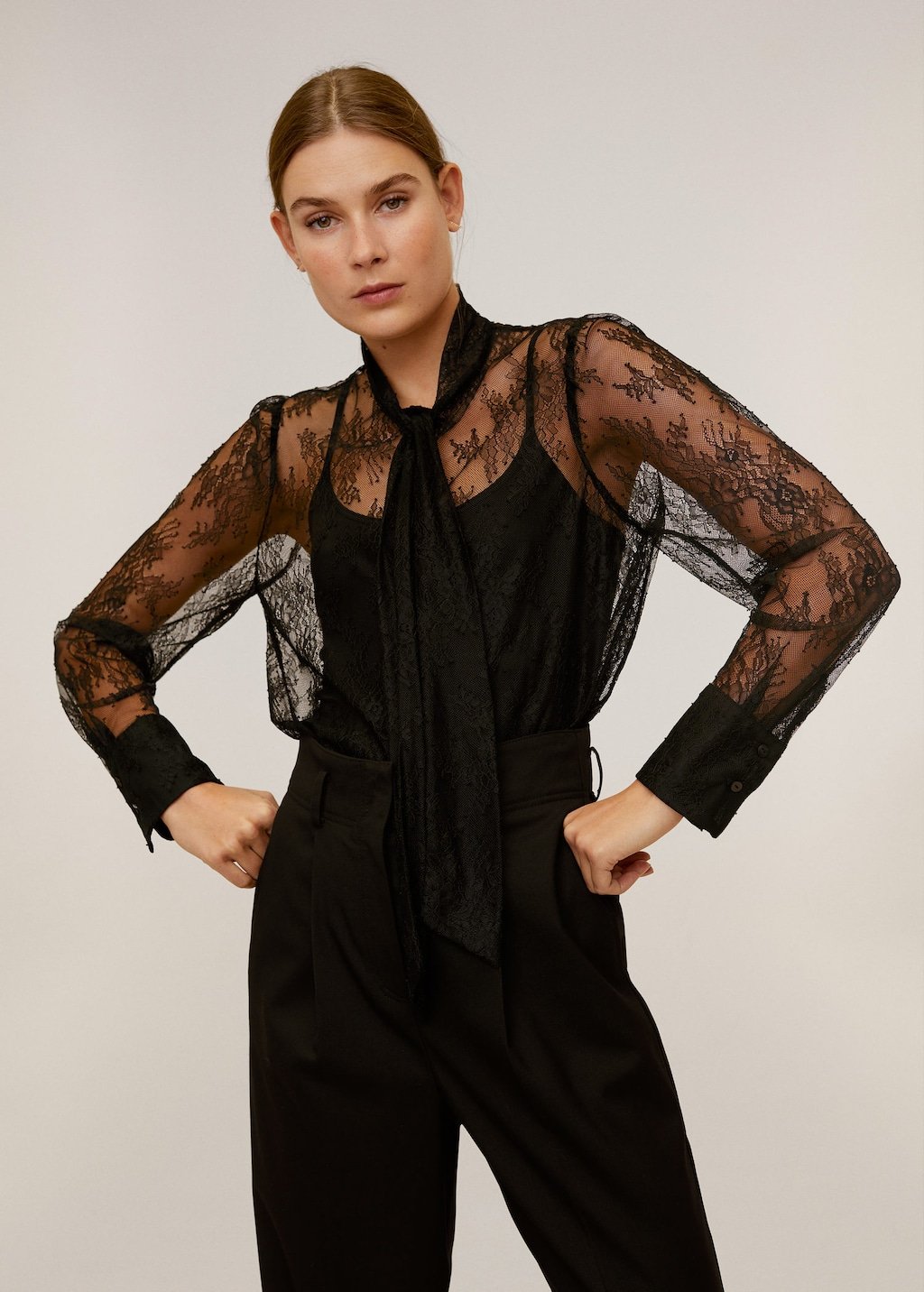 Floral lace blouse