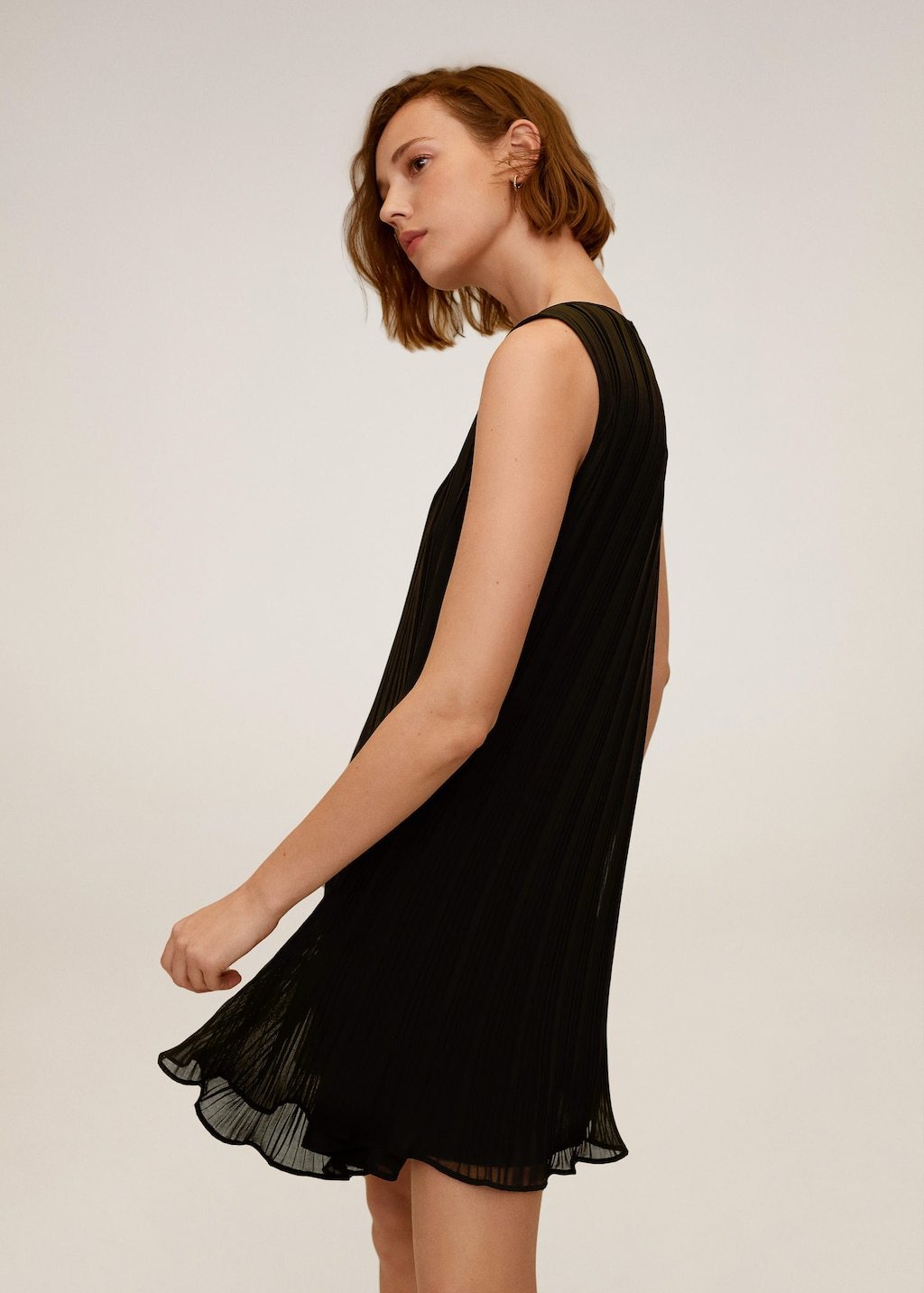 Pleated short dress