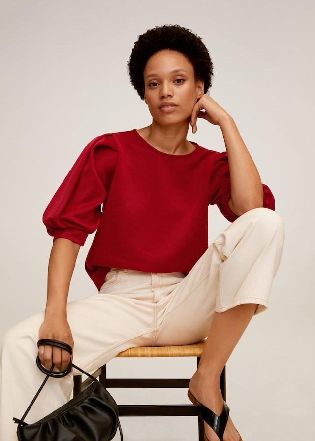 Puffed sleeves T-shirt