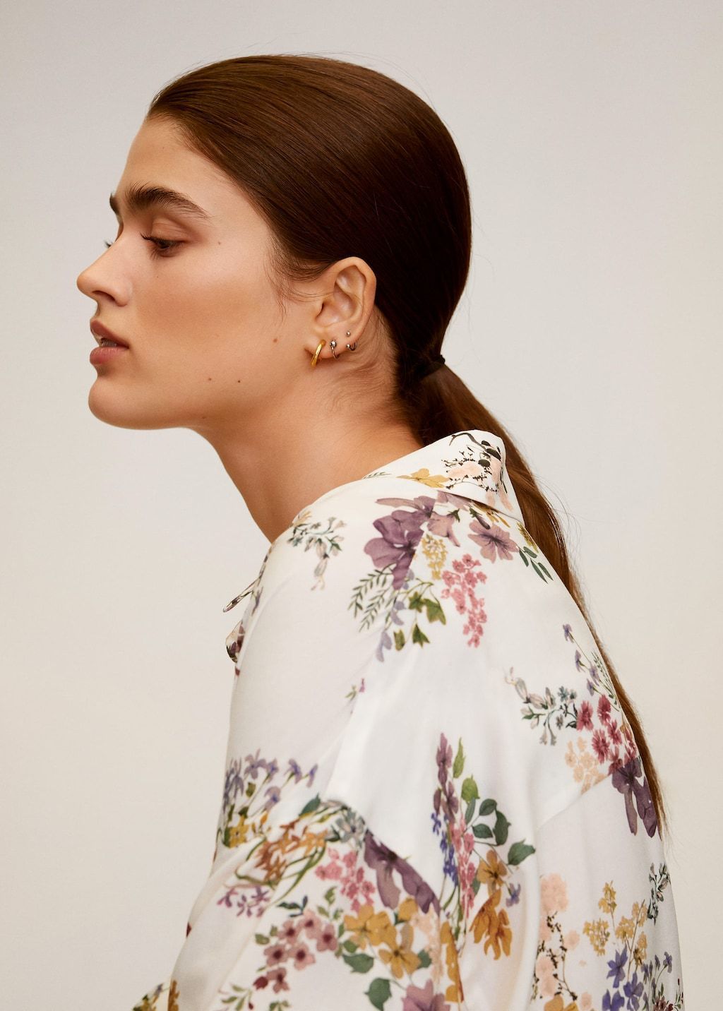 Printed flowy shirt