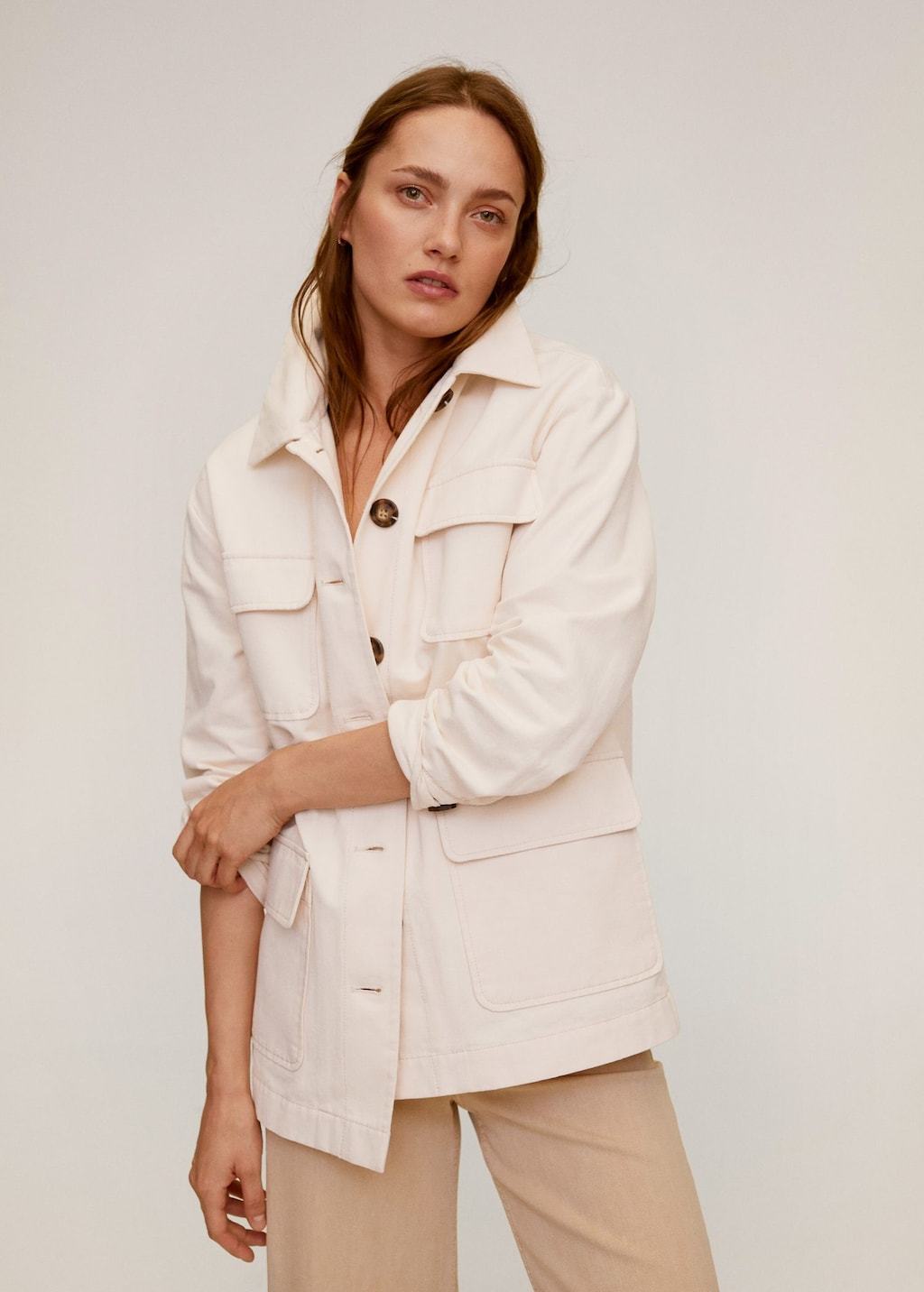 Multi-pocket cotton jacket