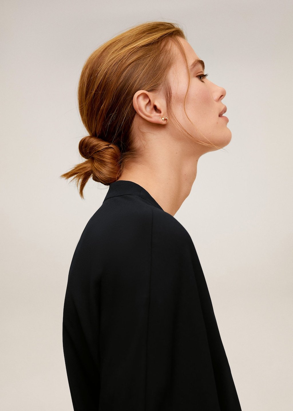 V-neckline blouse