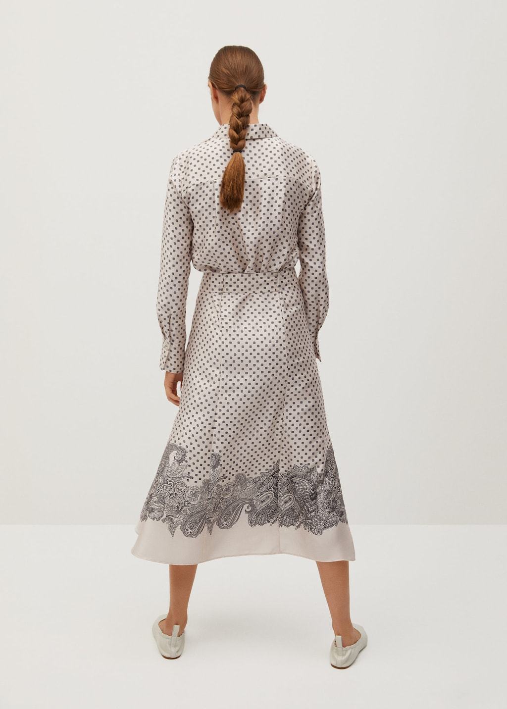 Printed shirt dress