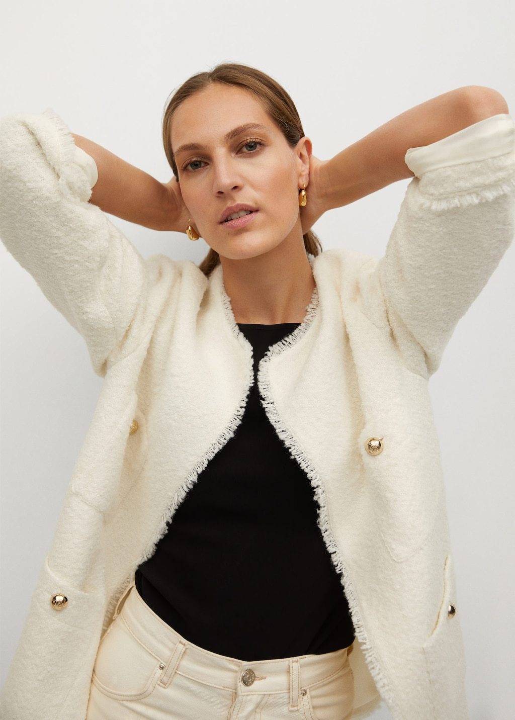 Pocket tweed jacket