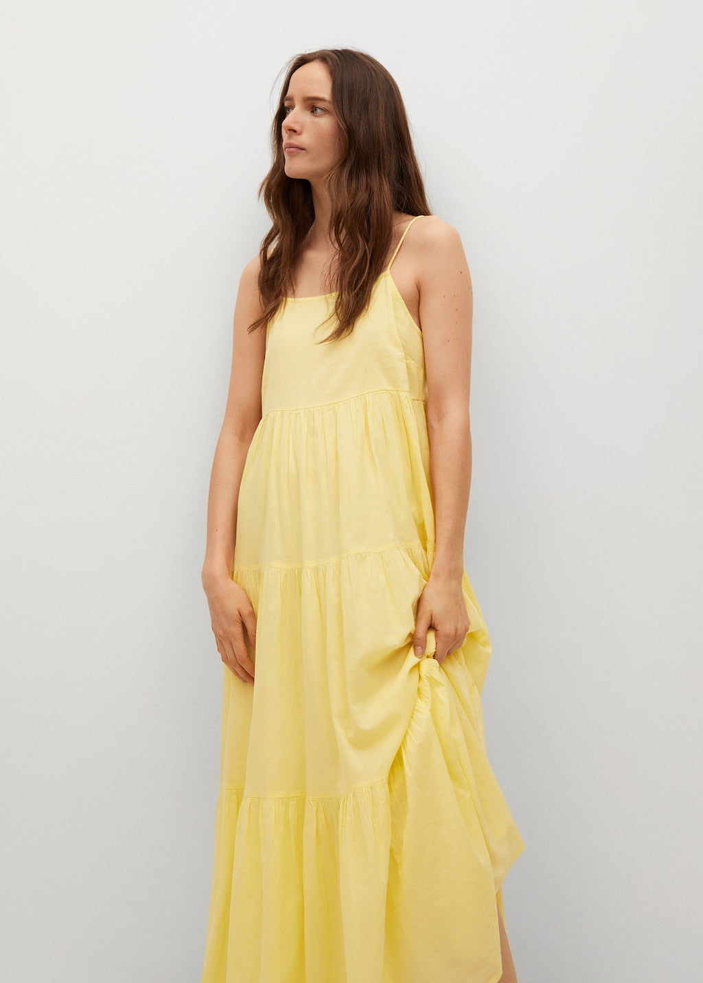 Frill cotton dress