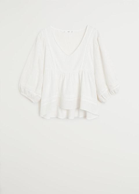 Embroidered cotton blouse