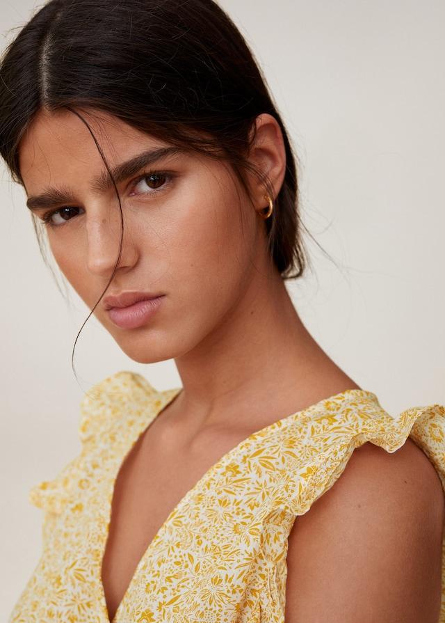 Ruffle printed top