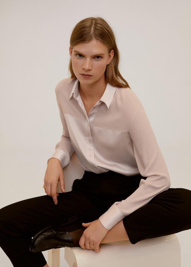 Satin finish flowy shirt