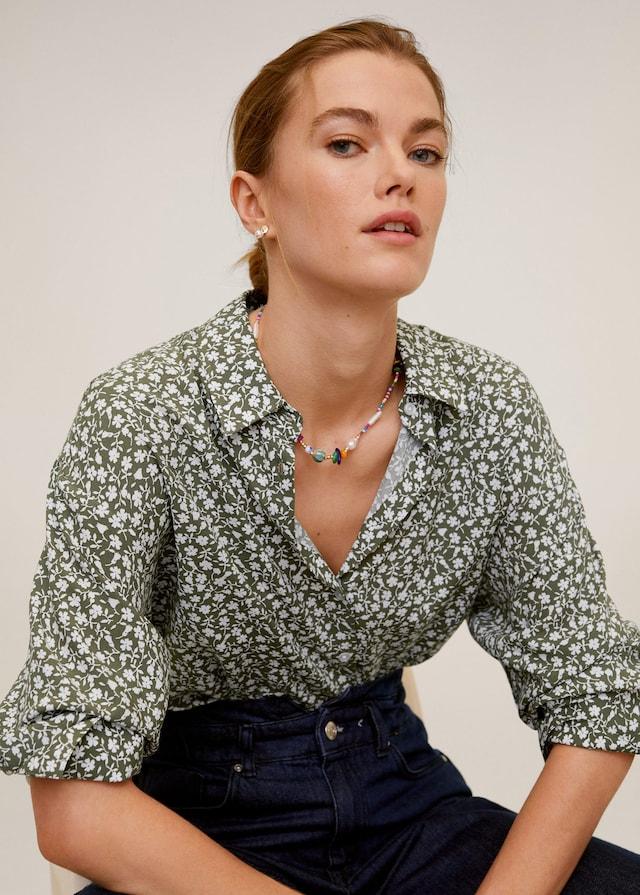 Printed flowy shirt