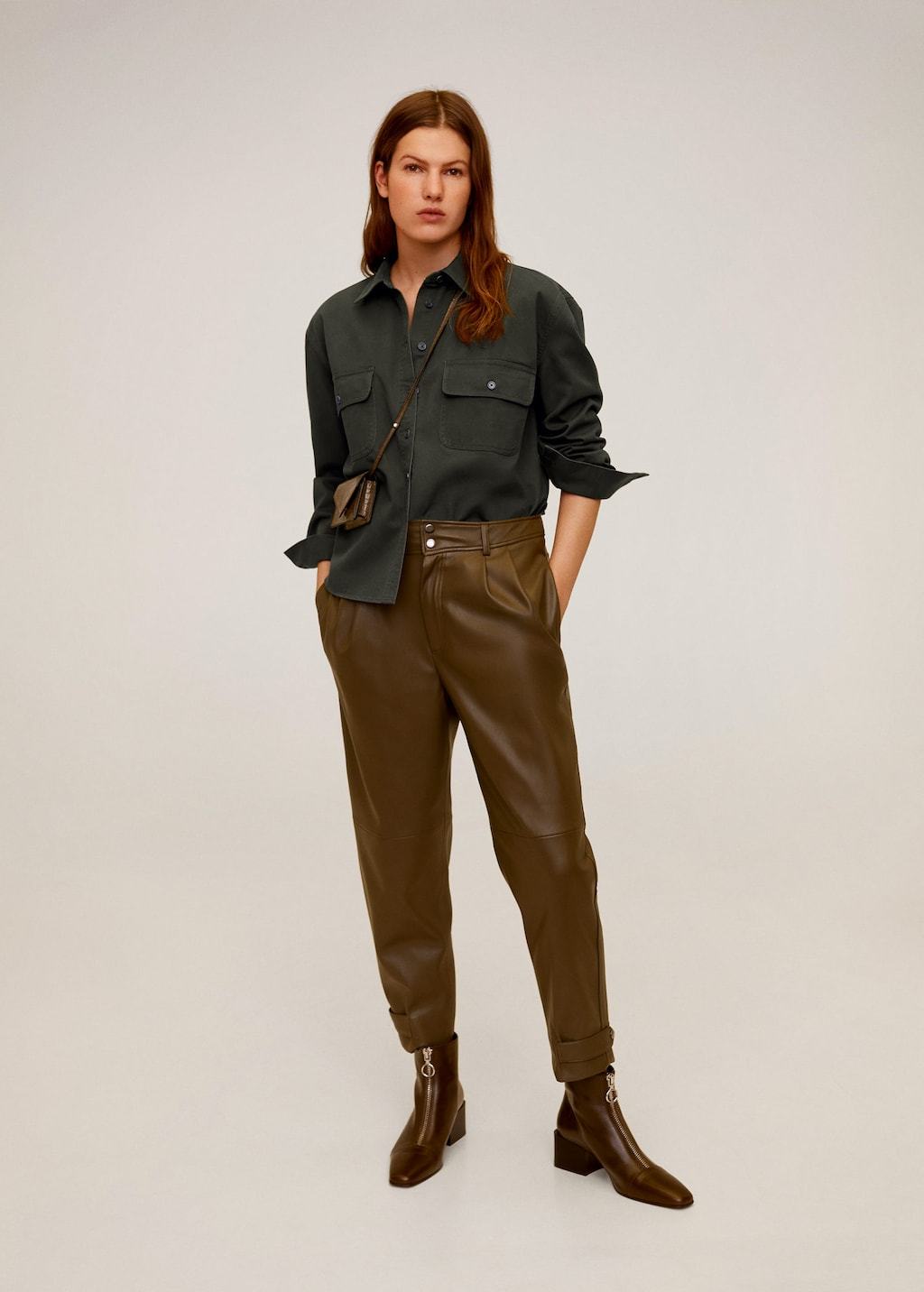Chest-pocket cotton shirt