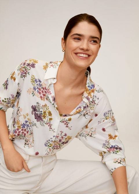 Printed flowy shirt