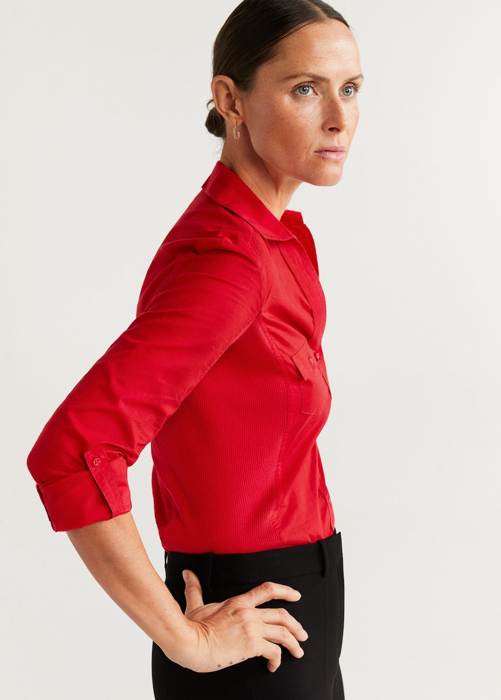 Chest-pocket cotton shirt