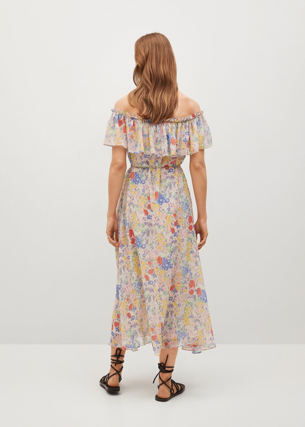 Ruffled floral dress
