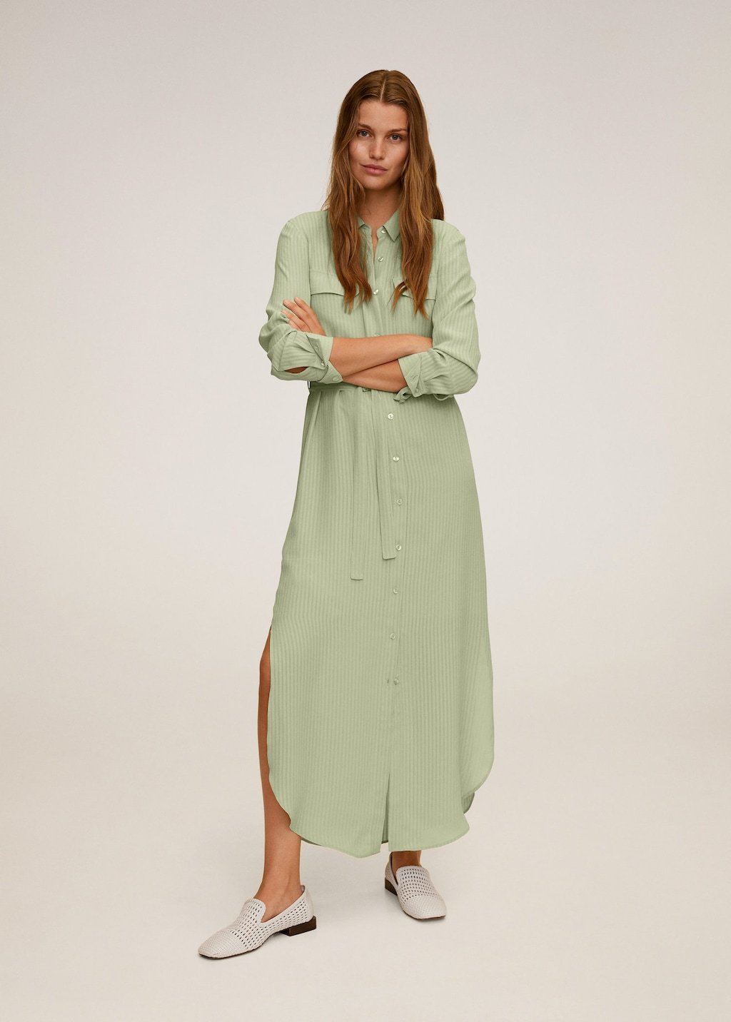 Striped shirt dress
