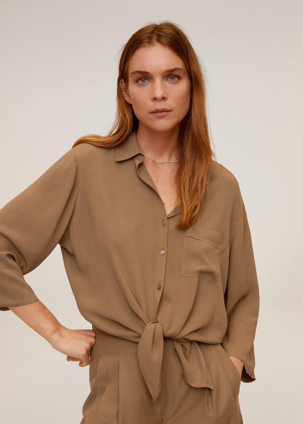 Pocket flowy shirt