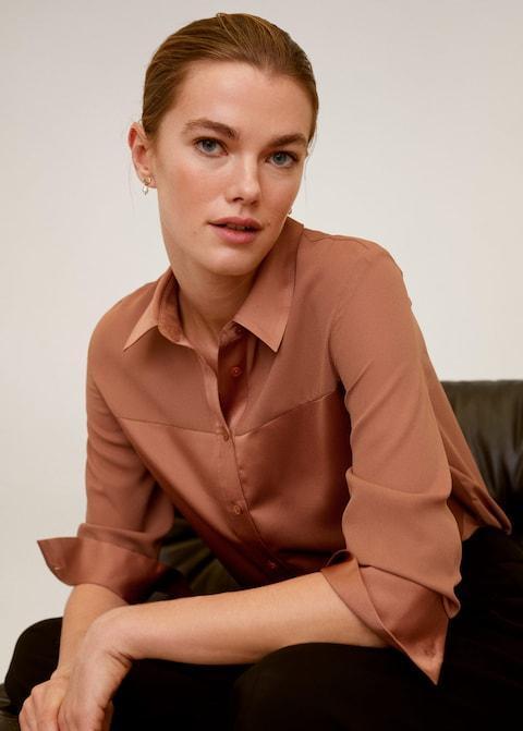 Satin finish flowy shirt