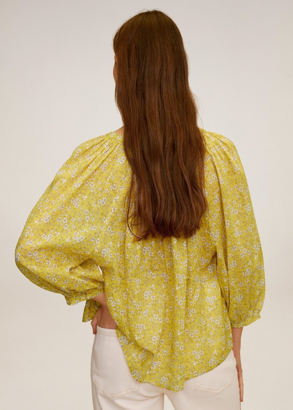 Printed cotton blouse