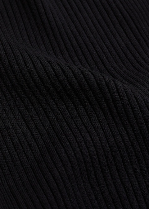 Belt ribbed dress
