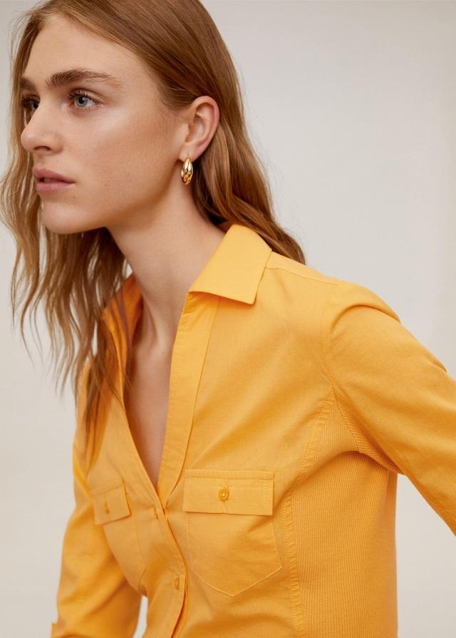 Chest-pocket cotton shirt