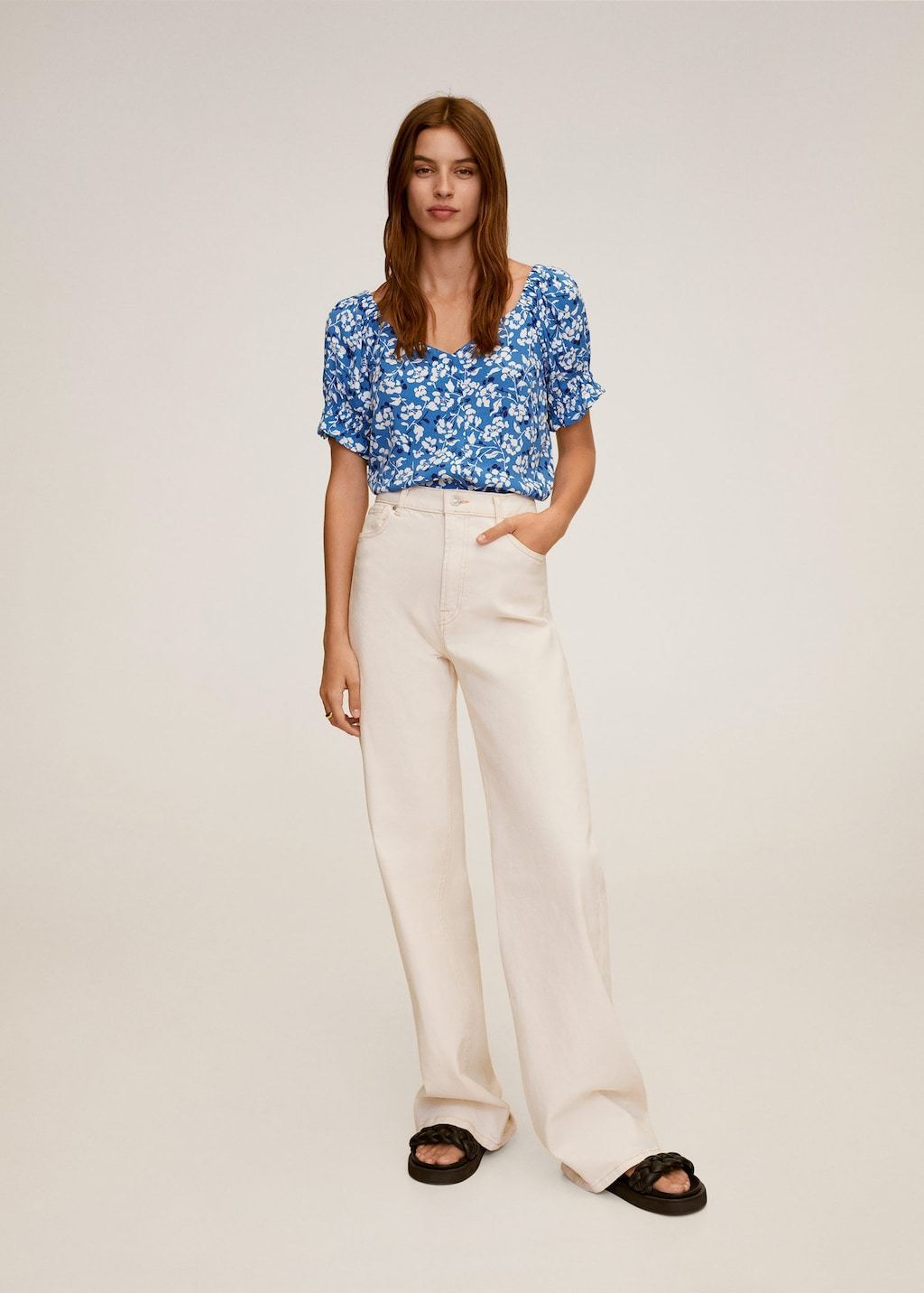 Floral print blouse