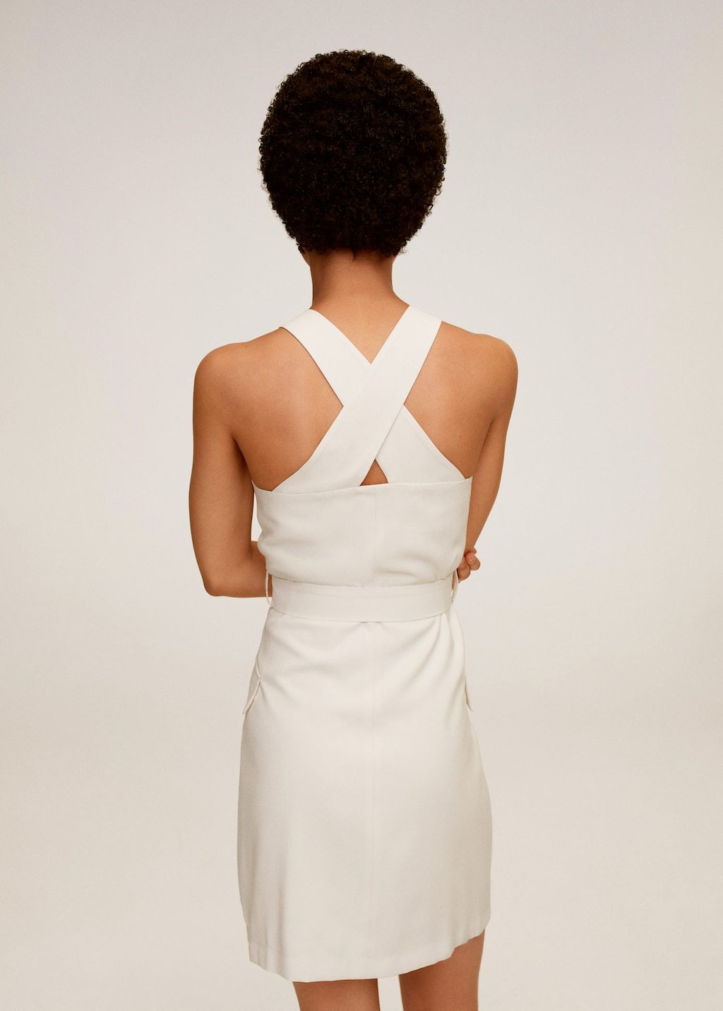 Buttoned wrap dress