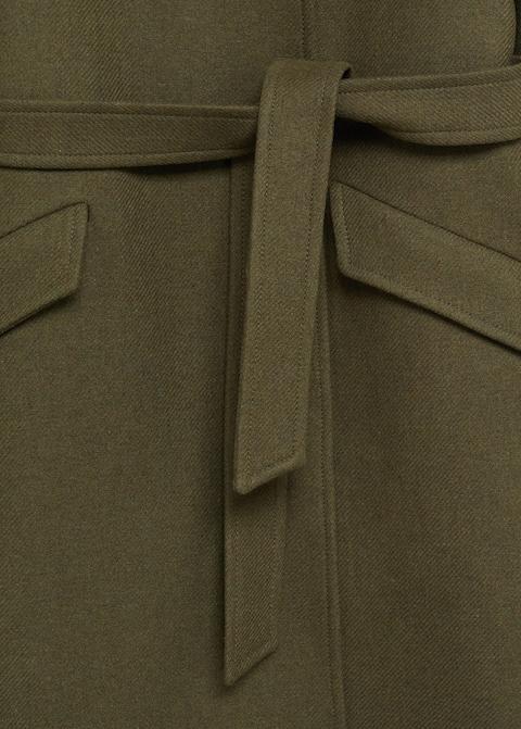 Belted wool coat