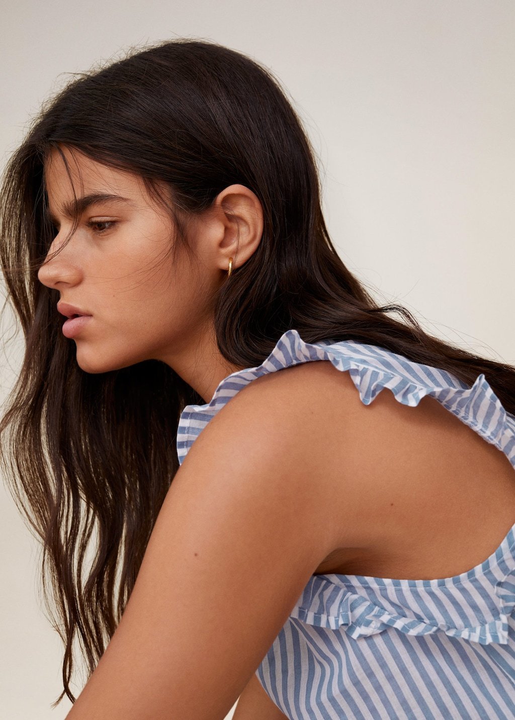 Ruffle printed top