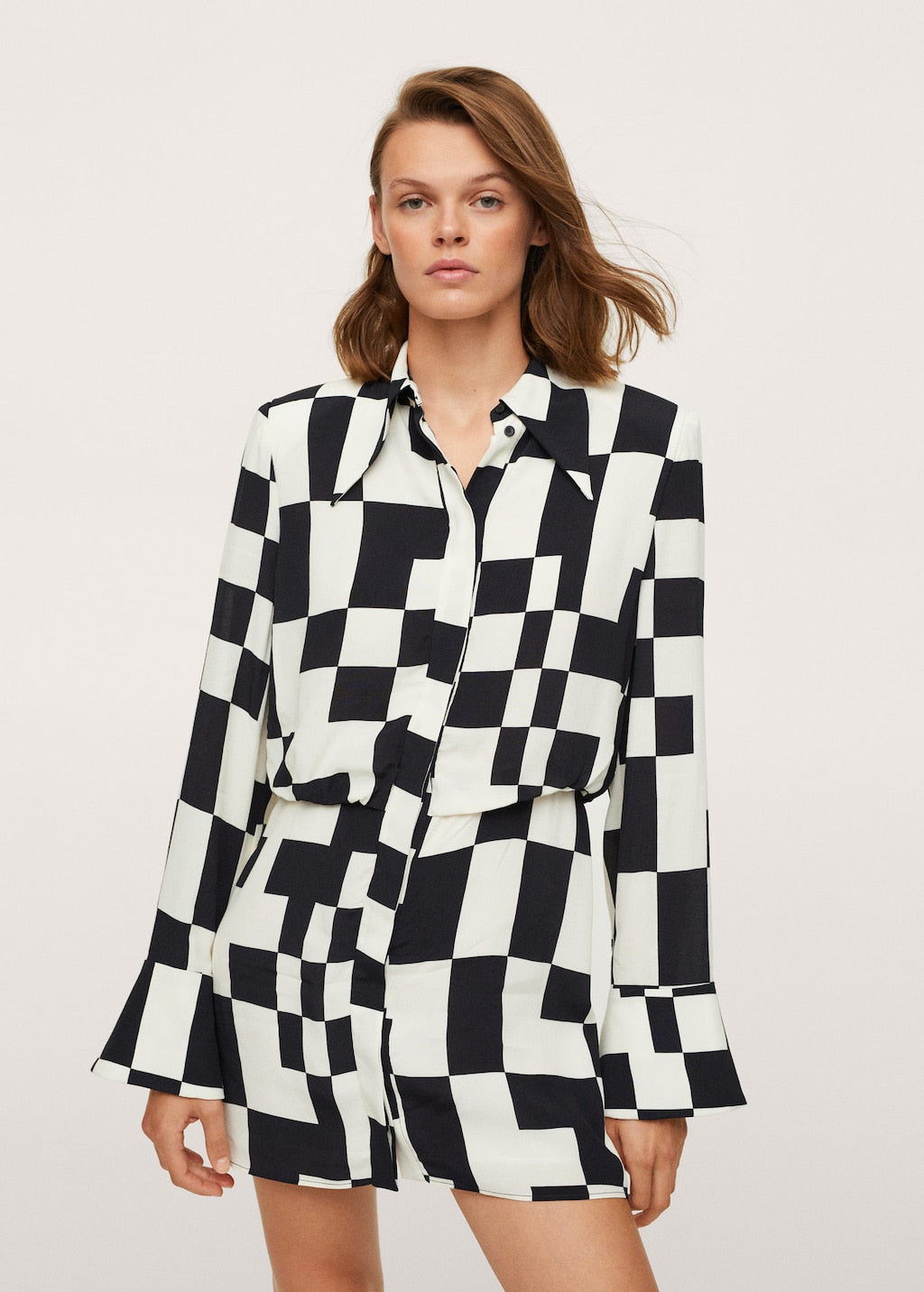 Button shirt dress