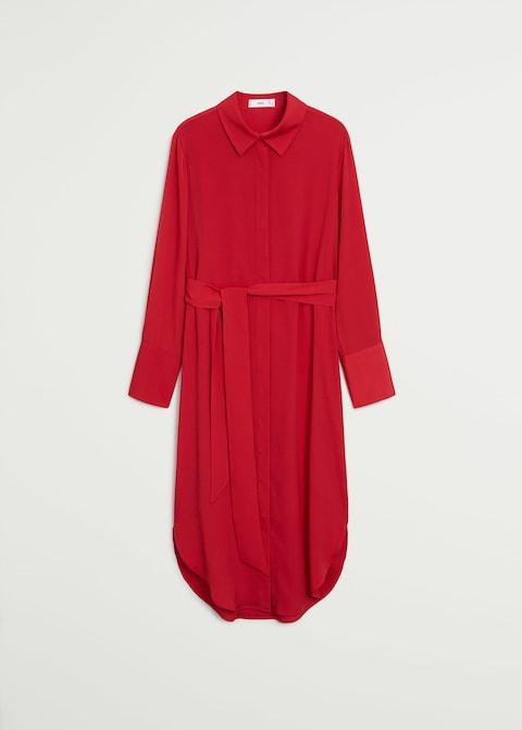 Bow shirt dress