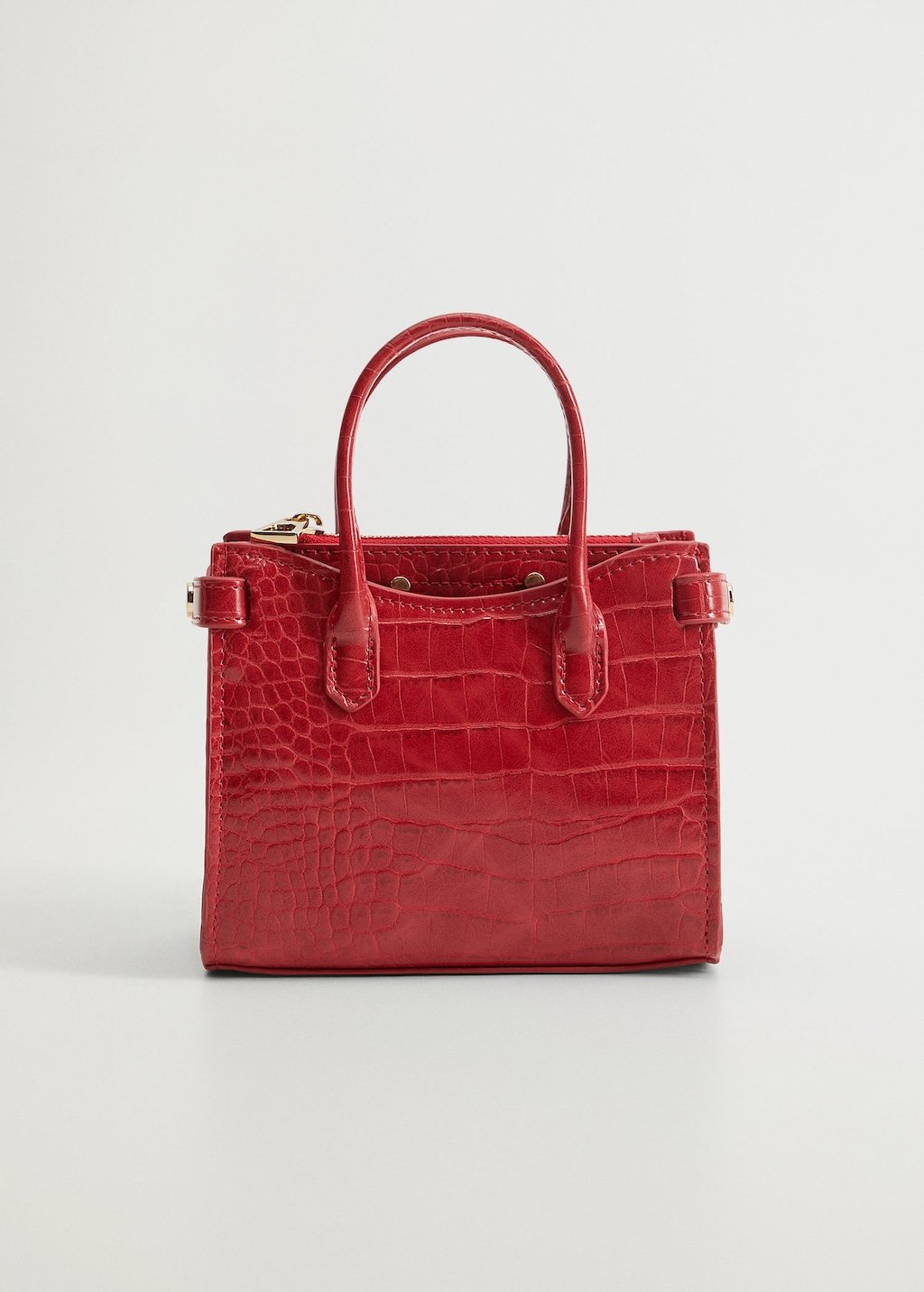 Croc-effect mini bag