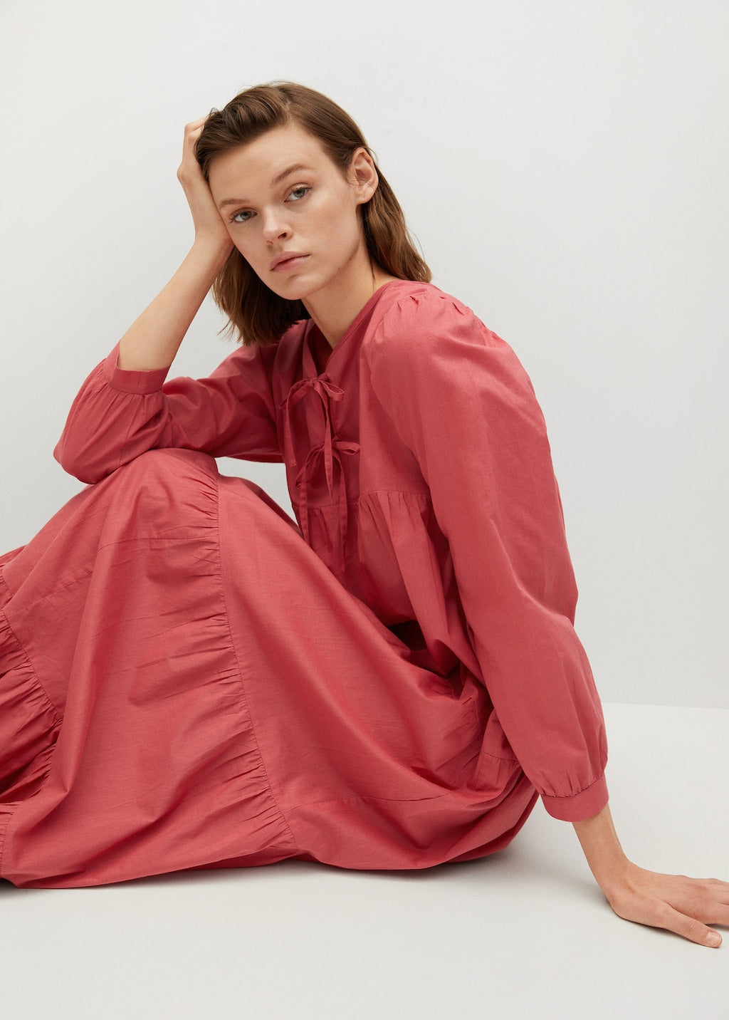 Bow cotton dress
