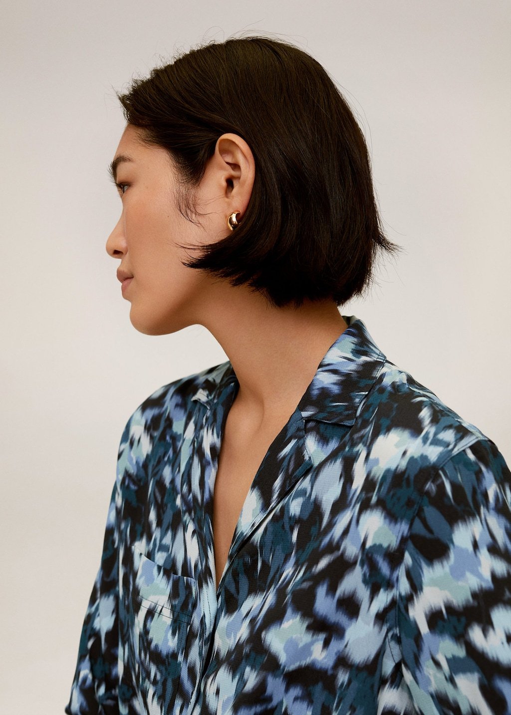 Printed flowy shirt