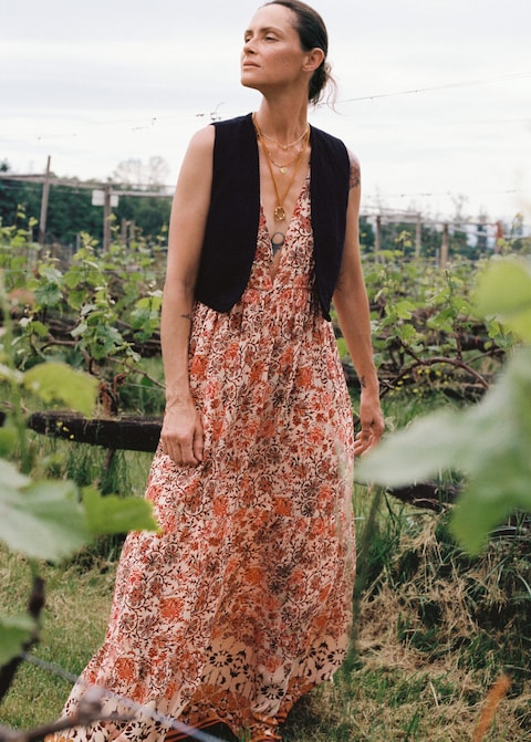 Flowy printed dress