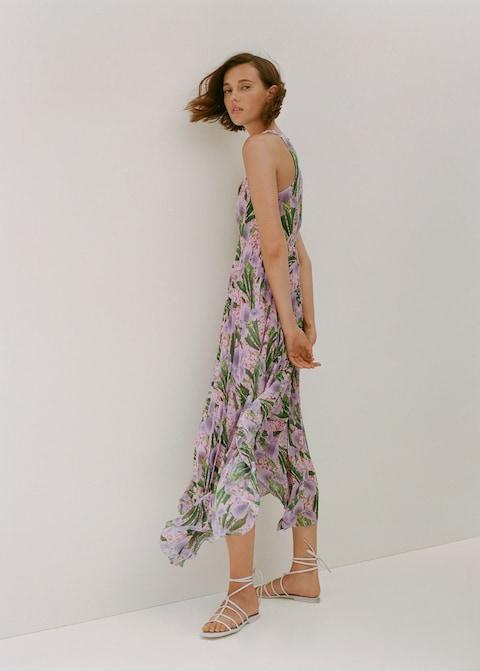 Pleated midi dress