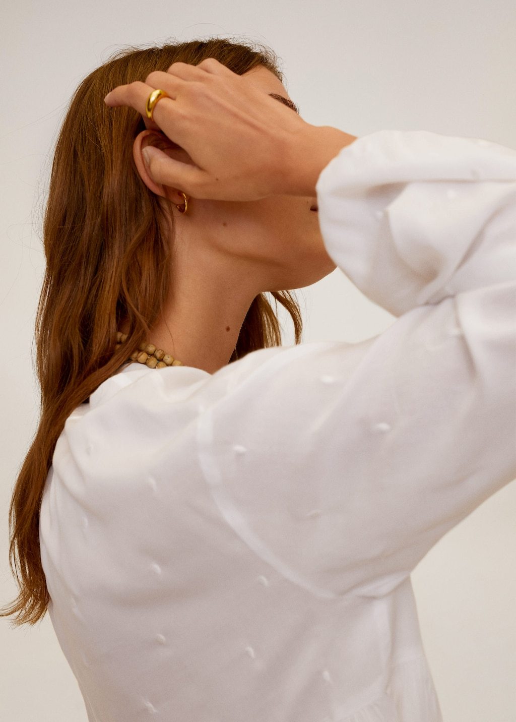 Relief details blouse