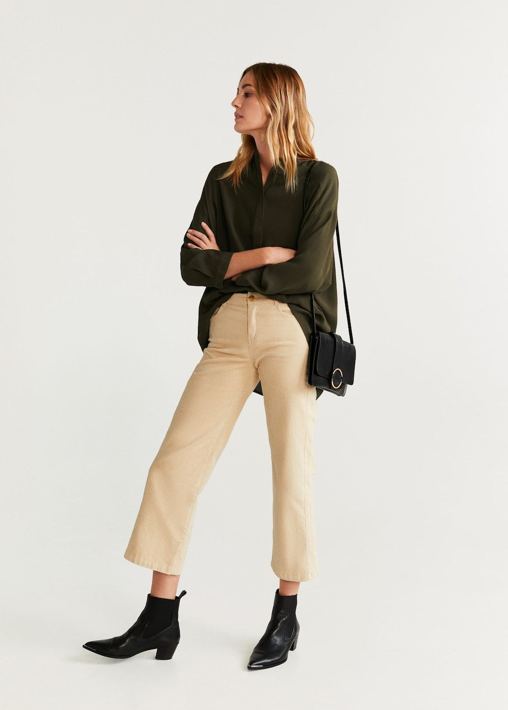 Mao collar shirt