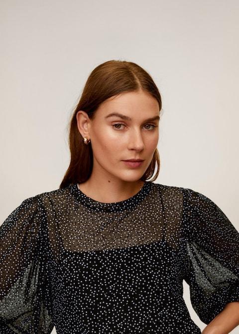 Polka-dot print blouse