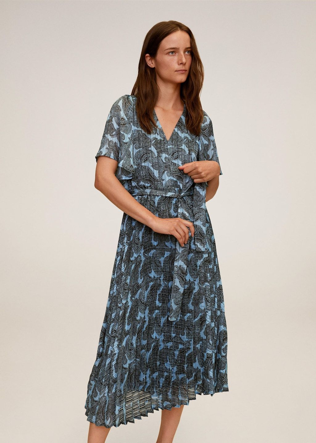 Pleated skirt dress