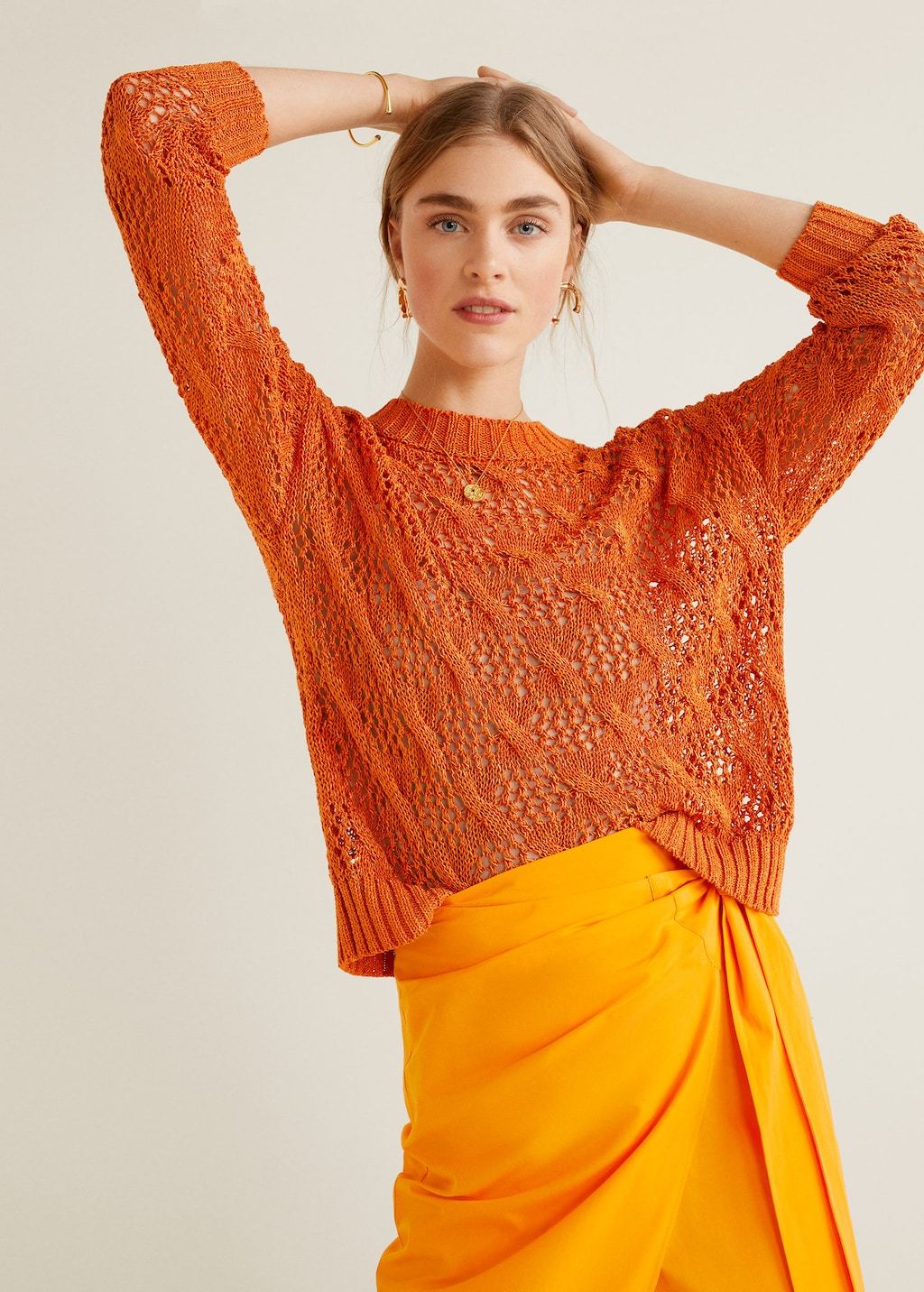 Open-knit sweater