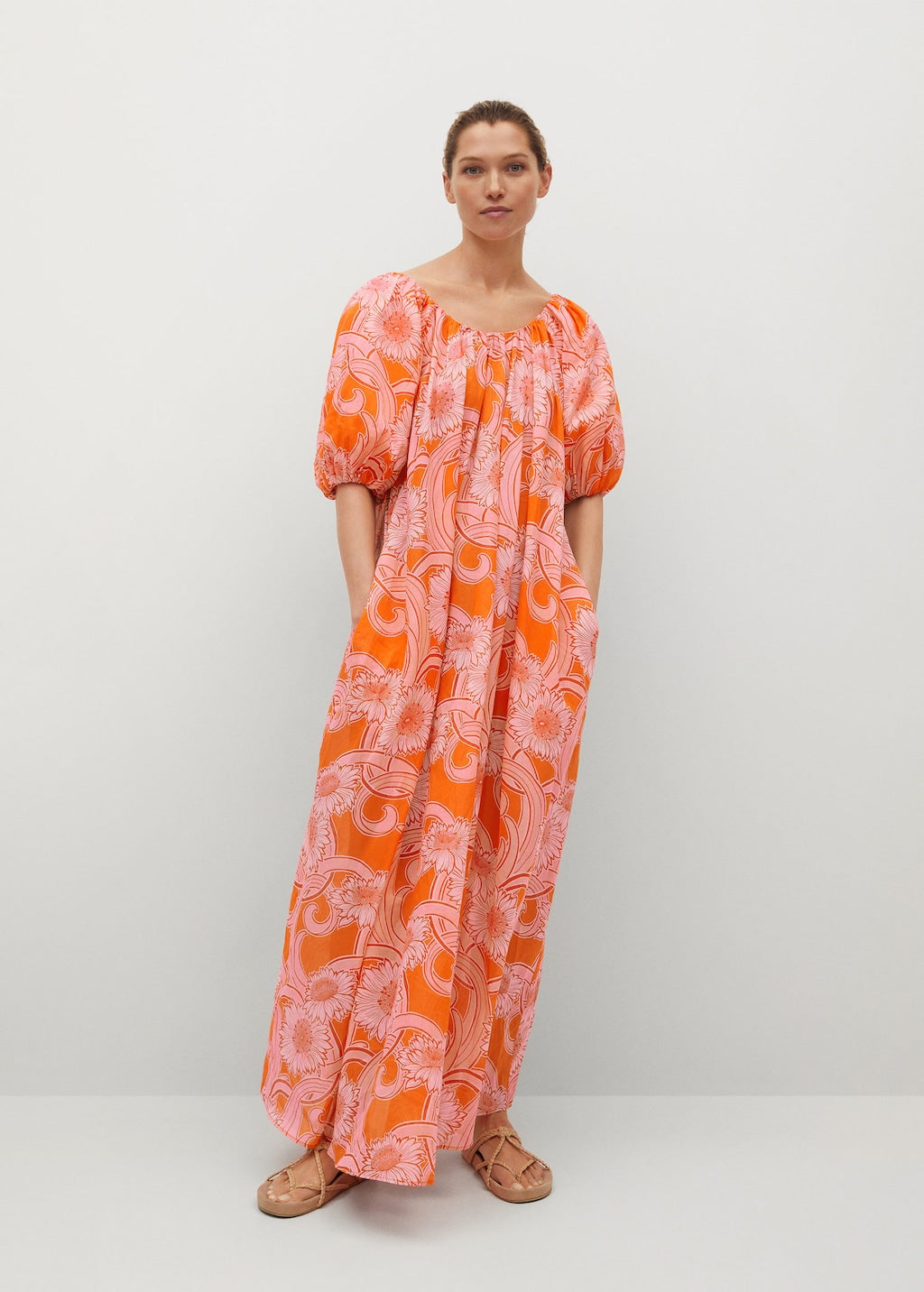 Printed cotton dress