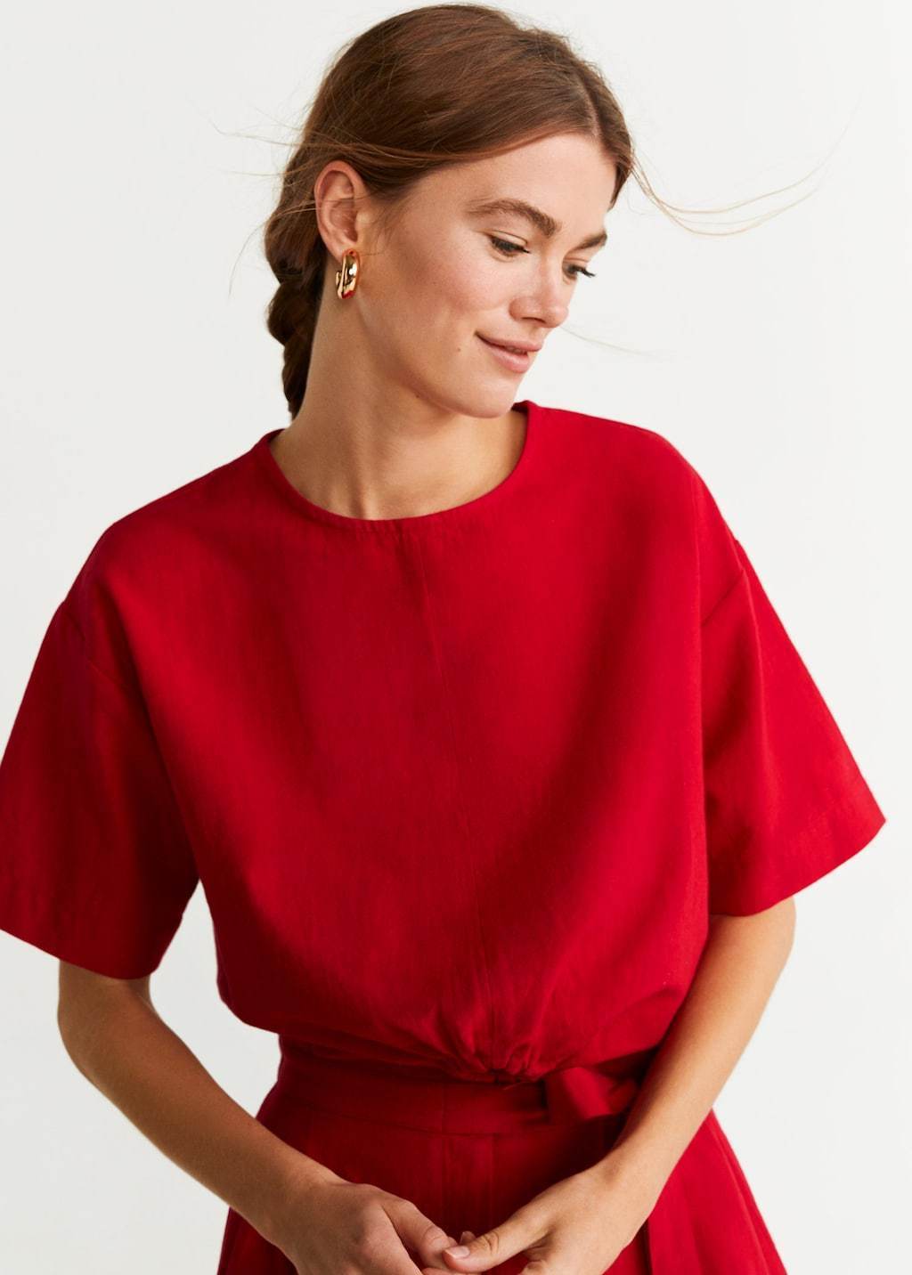 Ring cotton blouse