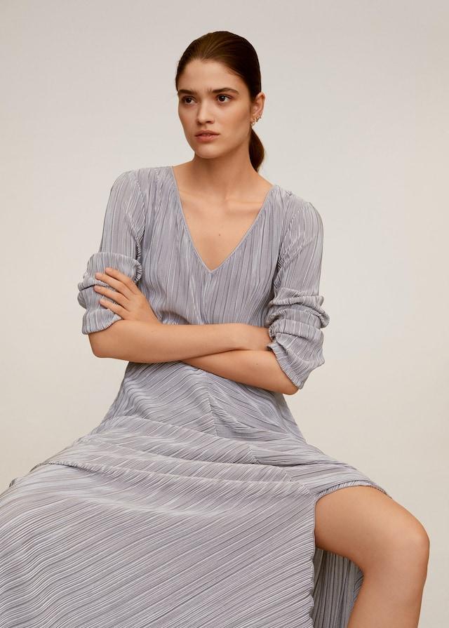 Pleated long dress