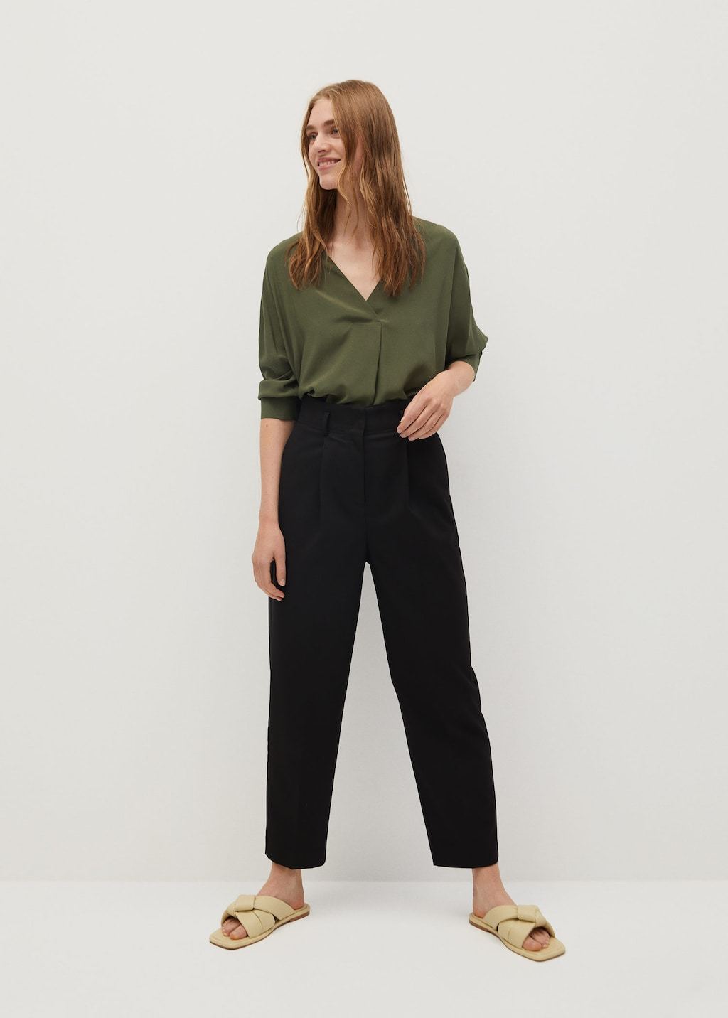 V-neck blouse