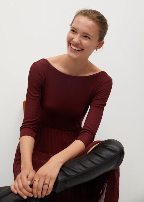 Pleated skirt dress