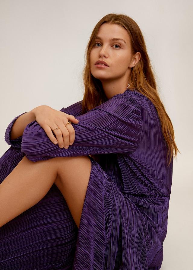 Pleated long dress
