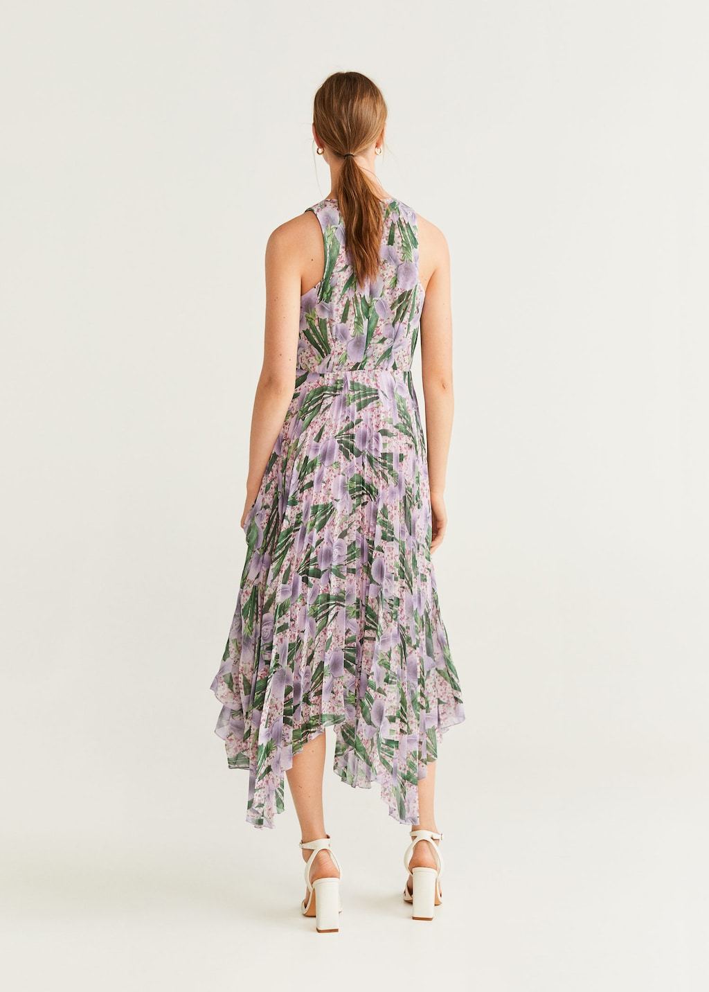 Pleated midi dress