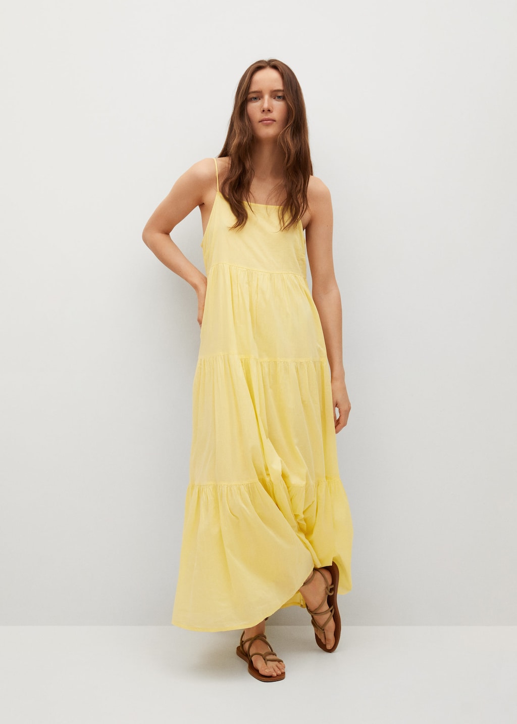 Frill cotton dress