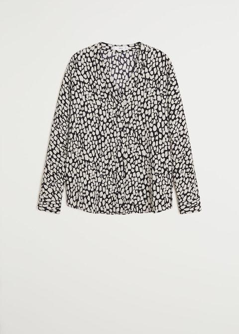 V-neckline blouse