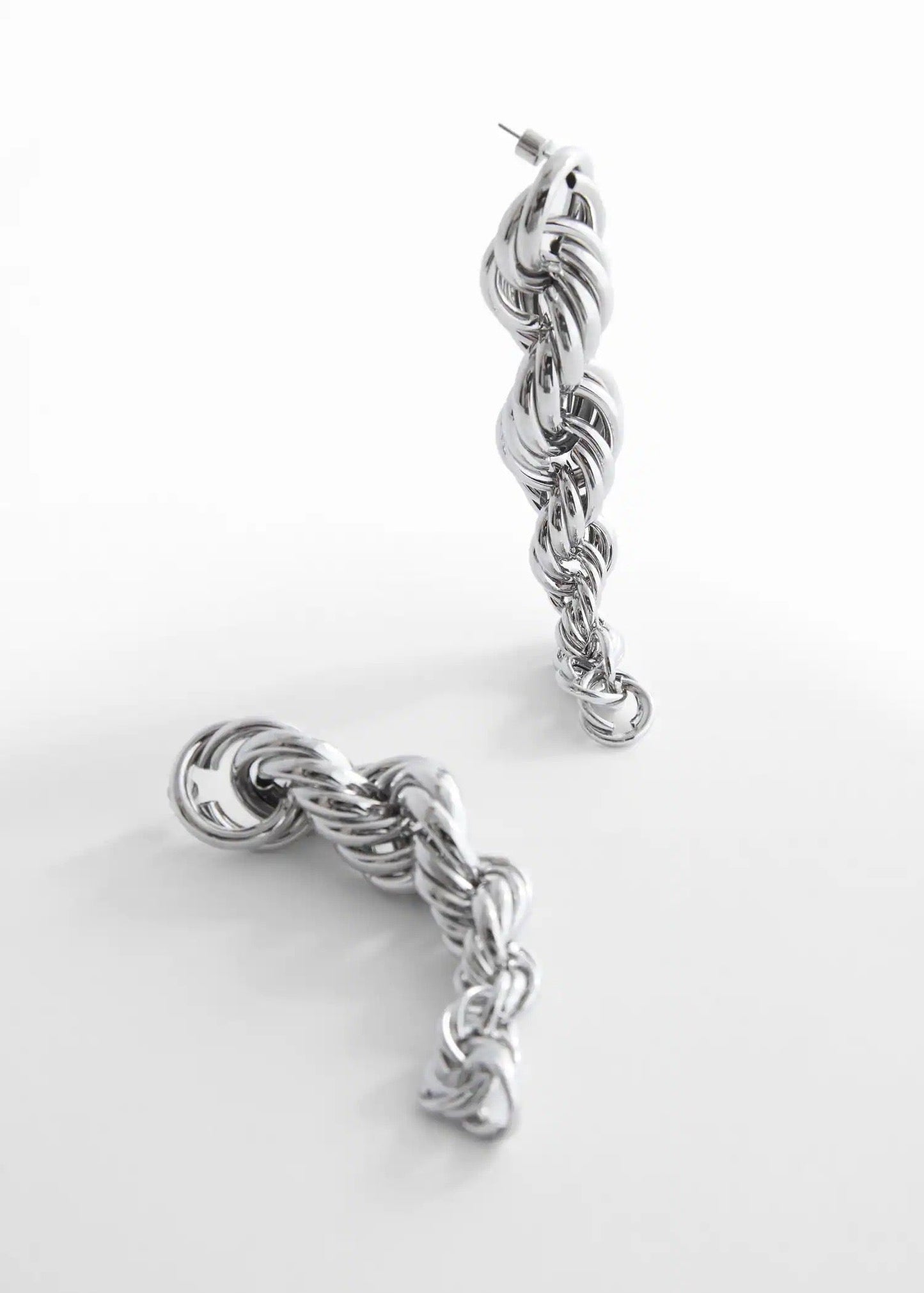 Braided long earrings